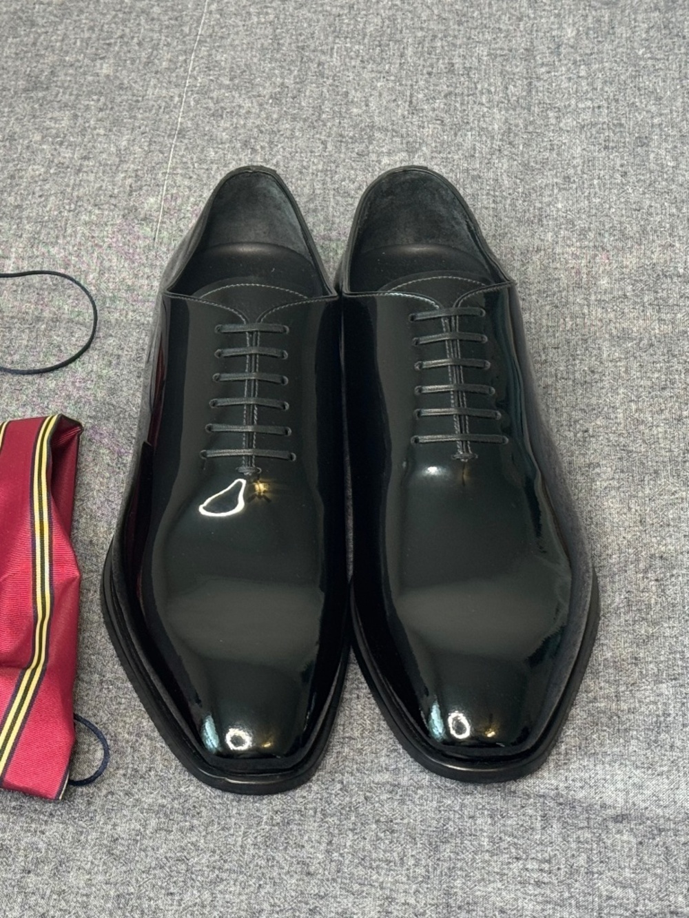 Brooks Brothers Patent Leather Tuxedo Oxfords | Made in Italy | 10.5D | NWOB
